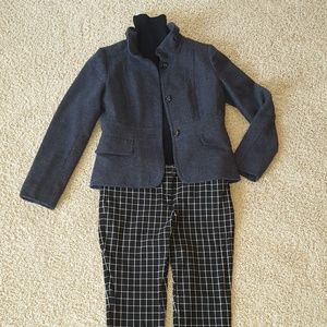 J. Crew wool ruffled collar blazer size 6